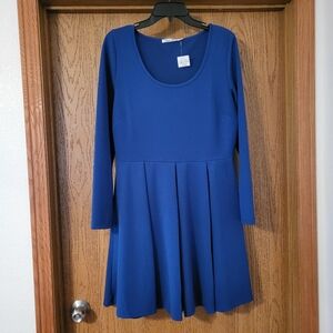 Blue long sleeve dress